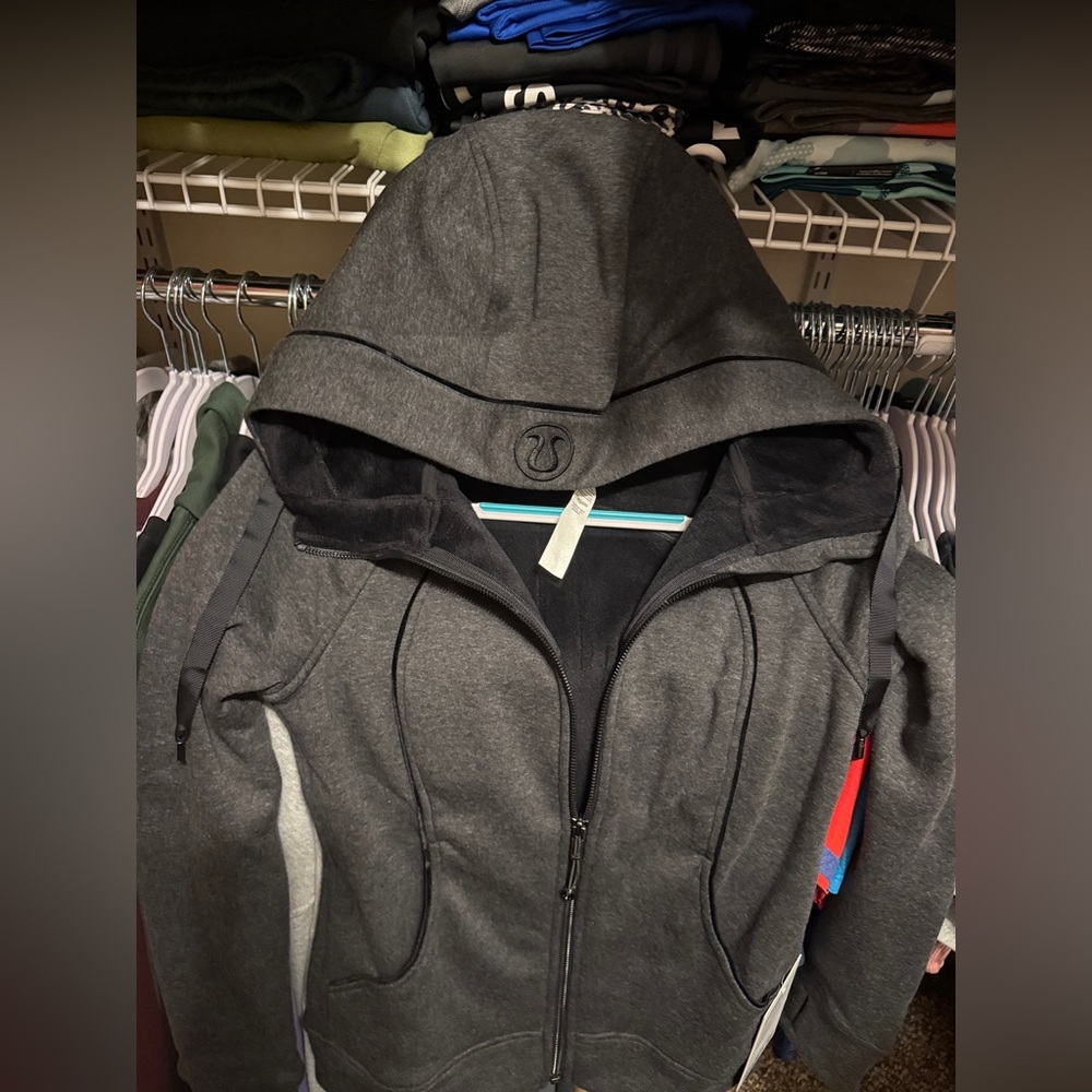 Lululemon Scuba Hoodie *Plush sz 4 Heathered Black/Black - Picture 9 of 15
